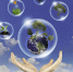 Eco concept : Hand hold earth ,tree and flower in bubbles agains - Сетевое издание Арбуз