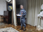 Офицер ОМОН Росгвардии поблагодарил астраханских дошкольников за поддержку
