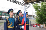 Астрахань торжественно встретила агитпоезд Минобороны РФ
