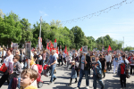 На торжественное построение войск и Бессмертный полк в Астрахани пришло около 60 тысяч человек