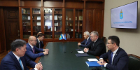 Губернатор Астраханской области провел встречу с послом Казахстана в России Дауреном Абаевым - Газета Волга