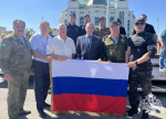 Ветераны Росгвардии посетили церемонию поднятия государственного флага в Астрахани