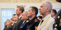 В День Конституции росгвардейцы посетили торжественный приём губернатора Астраханской области - Росгвардия