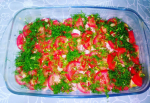 Как же это вкусно. Простая овощная пицца с сосисками