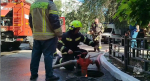 Во время пожара в девятиэтажке астраханцы застряли в лифте