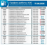 Актуальный график работы астраханских заправок на 17 августа