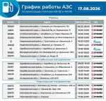 Актуальный график работы астраханских заправок на 17 августа
