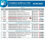 График работы заправок на 29 сентября в Астраханской области