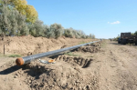 В Красноярском округе Астраханской области продолжается прокладка водопроводных сетей